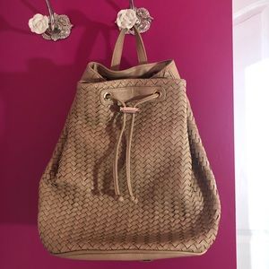 Deux Lux Tan Woven Backpack